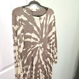 Made In Italy Tie-Dye Long Sleeve Dress